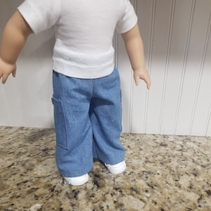 American Made to fit 18 inch Boy or Girl Doll - Light Blue Denim Jeans