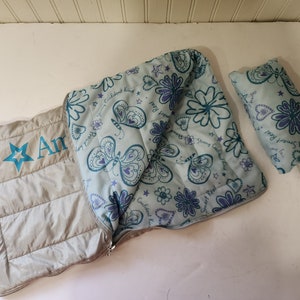 Sleeping Bag for 18&quot; American Girl doll, 18&quot; doll Sleepover Set Pillow and Matching Bag