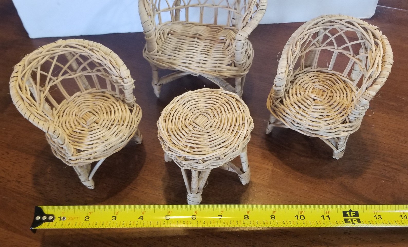 Barbie Doll Wicker Furniture Set Barbie 4 Piece Furniture Etsy