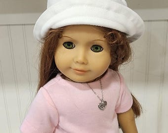 American Made 18 inch Girl or Boy Doll clothing - White Bucket hat and Tennis Shoes