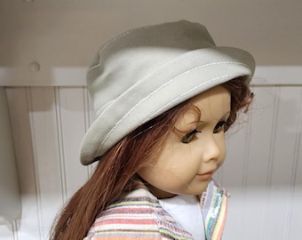 American Made 18 inch Girl doll clothing -  Light Beige Tan Cotton Twill Bucket Hat