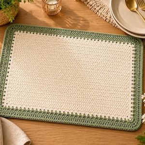 Crochet Placemat Pattern Intermediate, Cottage-core Table Decor, Cotton Mats Home decor, Best Crochet Pattern, Instant Download PDF, Digital