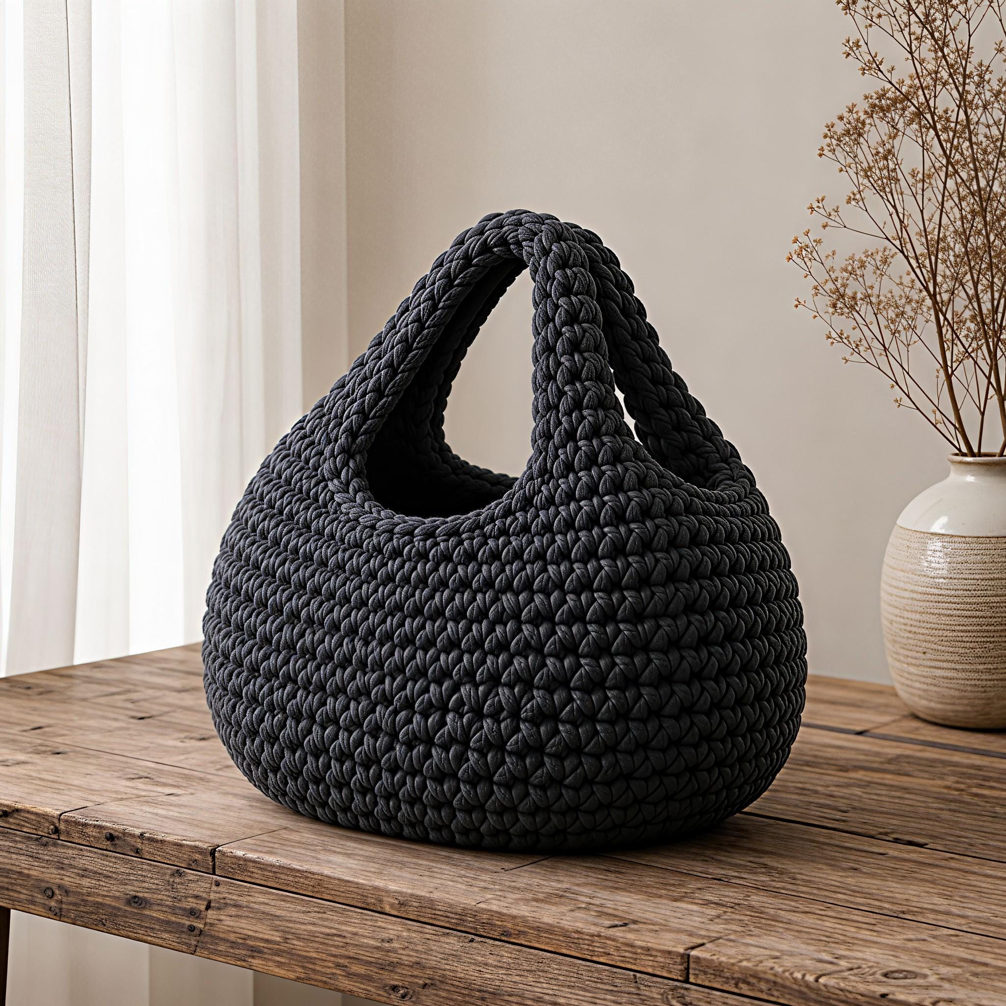Crochet Hobo Tote Bag Pattern, New and Improved!, Easy Slouchy Purse ...