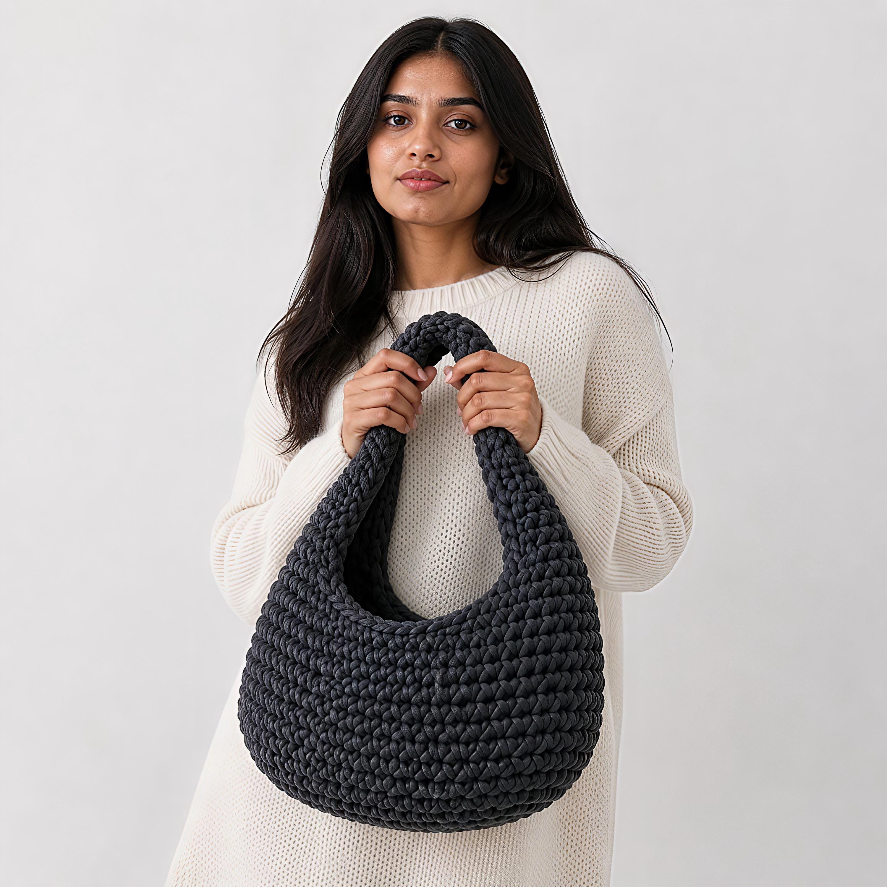 Crochet Hobo Tote Bag Pattern, New and Improved!, Easy Slouchy Purse ...