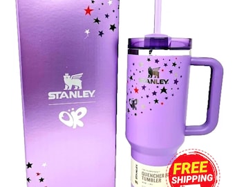 Olivia Rodrigo Purple 40oz Quencher Tumbler, Flowstate H2.0 Cup with Straw, Floral Insulated Travel Mug Gift