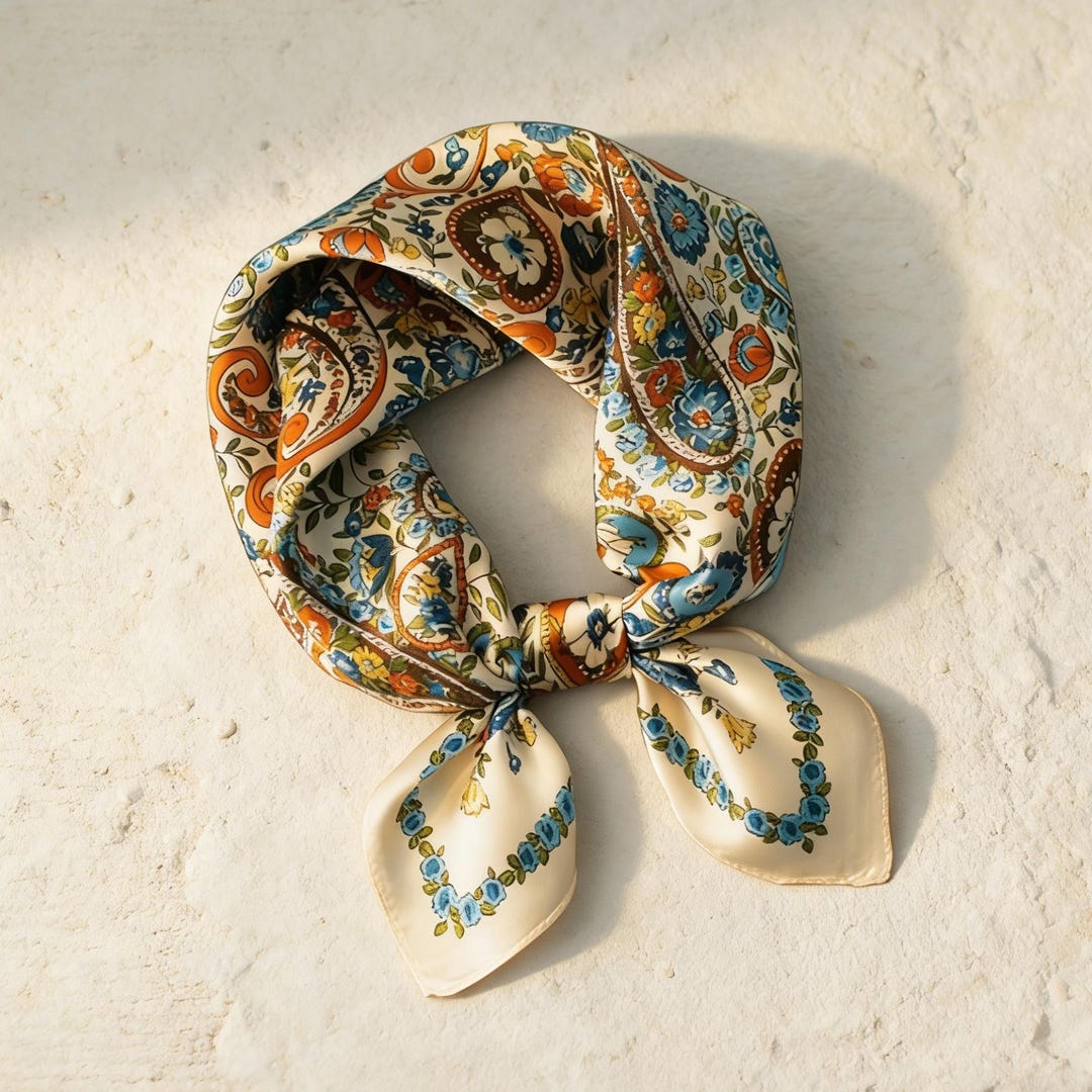 Luxury Square Satin Silk Scarf for Women, Elegant Hijab Hair Wrap ...