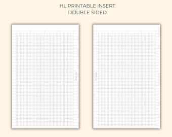Grid Notes Printable V1 – Half Letter Planner Insert | Undated Two-Sided Grid Pages | Discbound & Ring-Bound