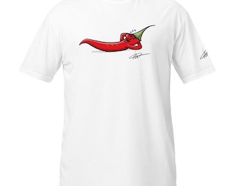 Sit-up Pepper T-shirt – Grappig Chili Peper Shirt – Fitness Cartoon – Unisex Cadeau