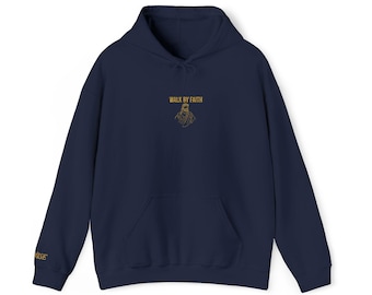 Golden Jesus Hoodie |  Pullover Sweatshirt, Chest Emblem. “Wise” embroidery.