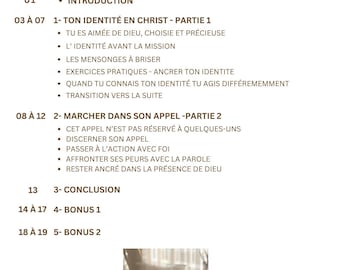 Ebook et outils pour grandir dans ta foi en Christ