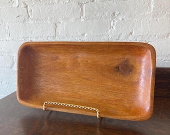 Bandeja de madera de recuerdo vintage de Haití