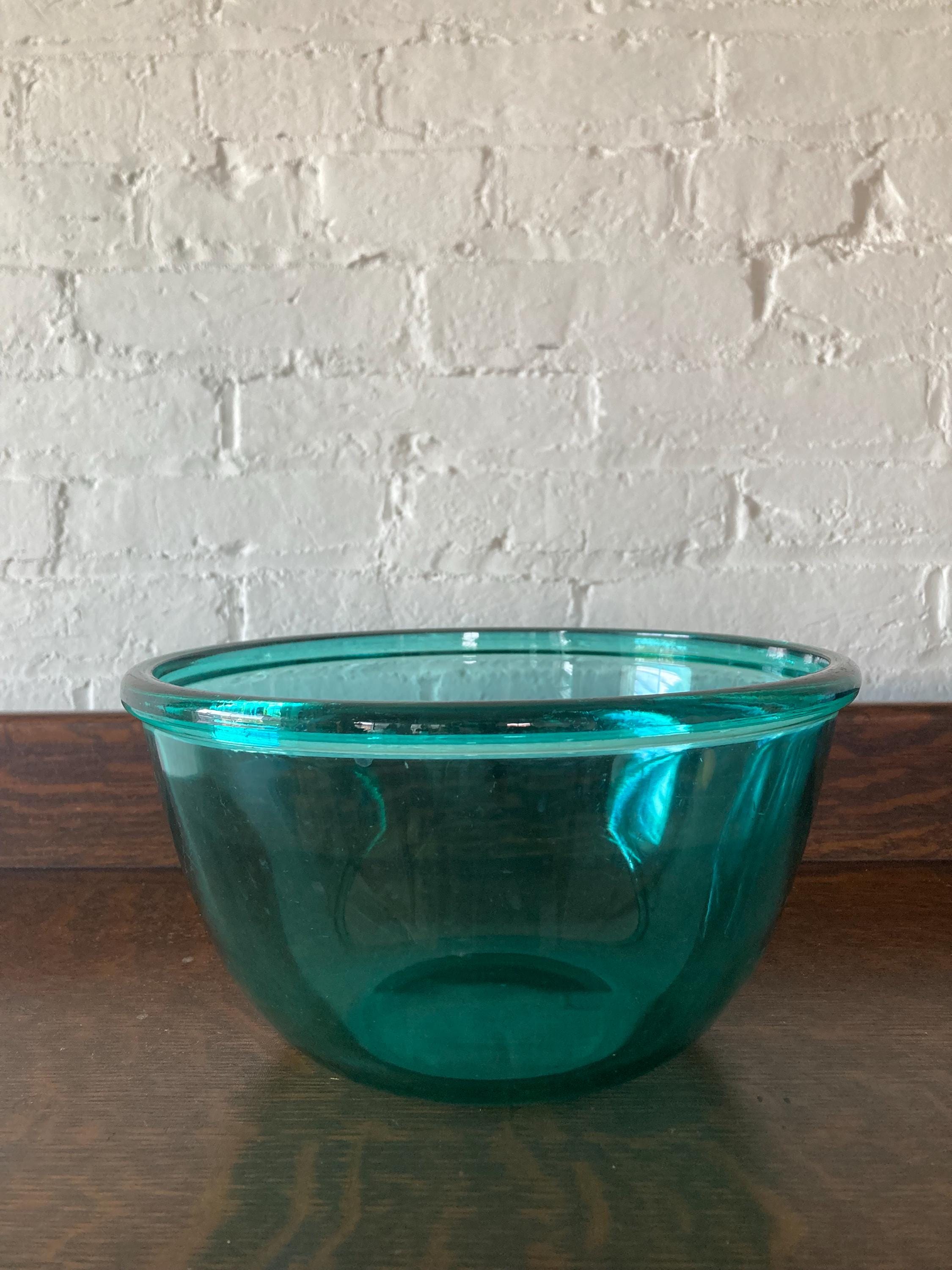 アートガラス 波状ボウル 青緑 Large blue green glass bowl - Etsy 日本