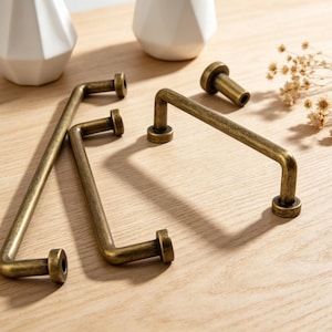 Vintage Antique Brass Zinc Alloy Cabinet Pulls Handles/Champagne Bronze Drawer Handles/Retro kitchen cabinet drawer pulls and knobs