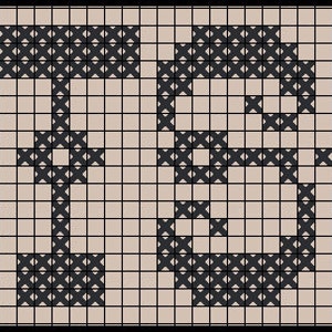 Cross Stitch Alphabet PDF Pattern -a Grannie Panties exclusive font &quot;Kitsch Bitsch&quot;