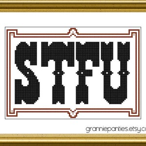 STFU - PDF counted cross stitch pattern