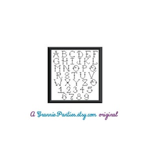 PDF PATTERN ONLY Tattoo Alphabet Sailor Jerry font counted cross stitch sampler image 3