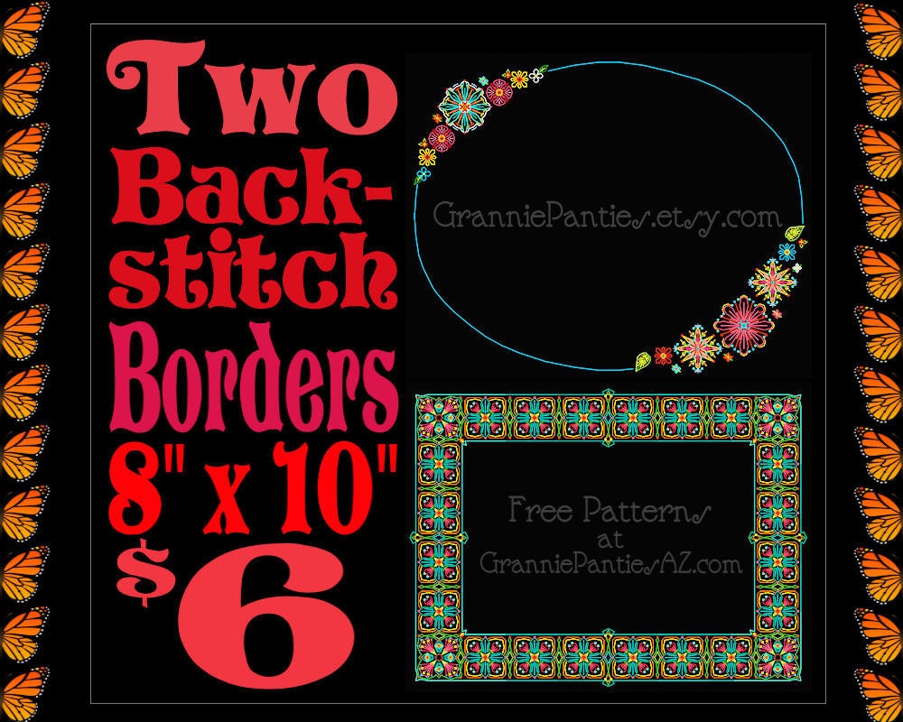 Counted Cross Stitch Pattern , Border Pattern , Easy Chart