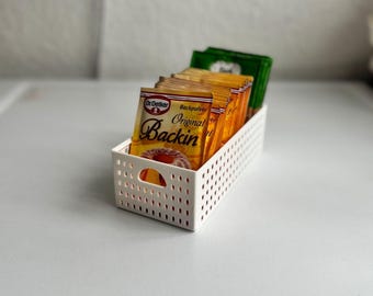 Minimalist Gewürz Organizer – Kleine Aufbewahrungsbox für Backpulver, Tee & Gewürze | Küchen Ordnungssystem | 3D Druck
