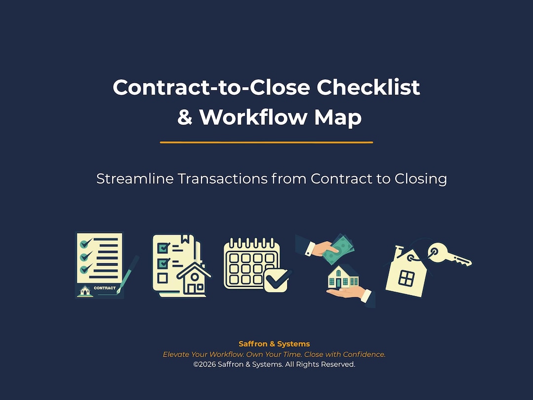Contract-to-close Checklist & Workflow Map | Transaction Coordinator ...