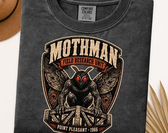 Mothman Field Research Unit Shirt, Point Pleasant Cryptid Tee, West Virginia Folklore Graphic