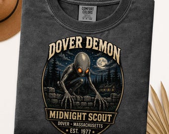 Dover Demon Cryptid Shirt, Massachusetts 1977 Vintage Comfort Colors Tee