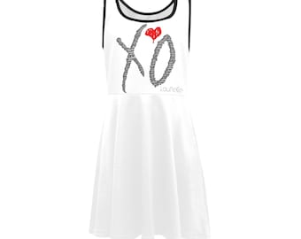 LauBelle - Girls Sleeveless Sundress(ModelD56) - White