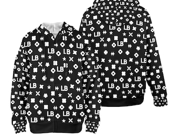 LauBelle - Womens Fleece Full-Zip Hoodie - Black