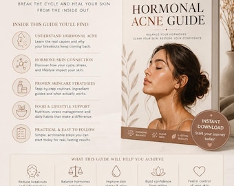Hormonal Acne Guide PDF — Cycle-Synced Skincare Routine | PCOS & Cystic Acne Treatment Plan | Glow Method