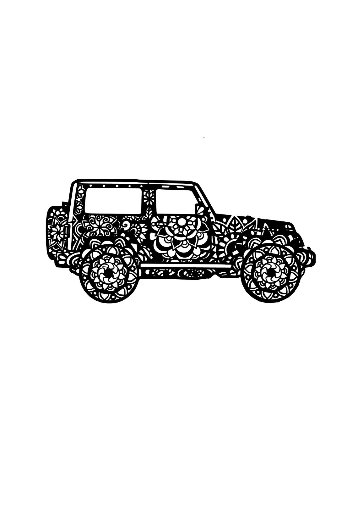 Download Jeep Mandala SVG and JPEG | Etsy