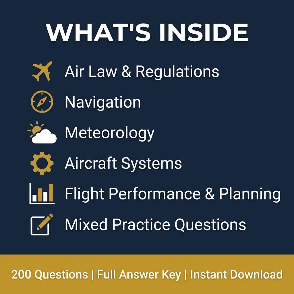 PPL Practice Exam Bank — 200 Questions (written by a Real Pilot) - Etsy
