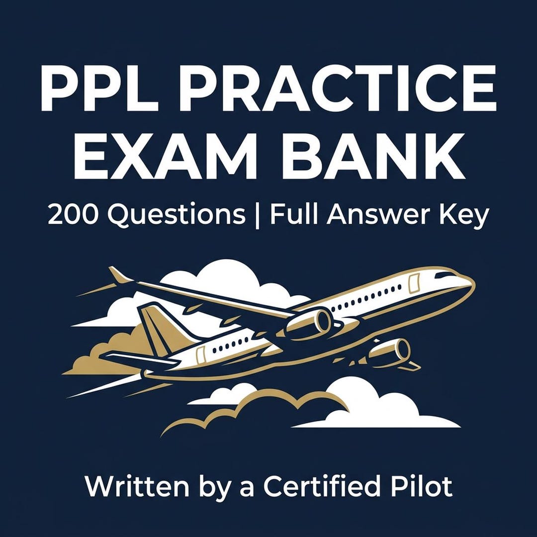 PPL Practice Exam Bank — 200 Questions (written by a Real Pilot) - Etsy