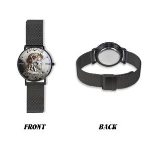 Men's Custom YAHWEH Psalm Of John 40MM All Stainless Steel Monogram Quartz Watch