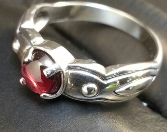 Almandine Garnet Sterling sliver ring