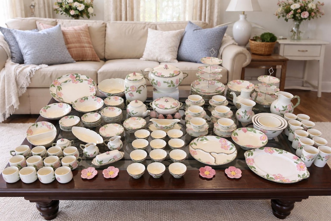 Franciscan Desert Rose Vintage 1949 Rare Collection 162 Pc Set of 12 - Etsy