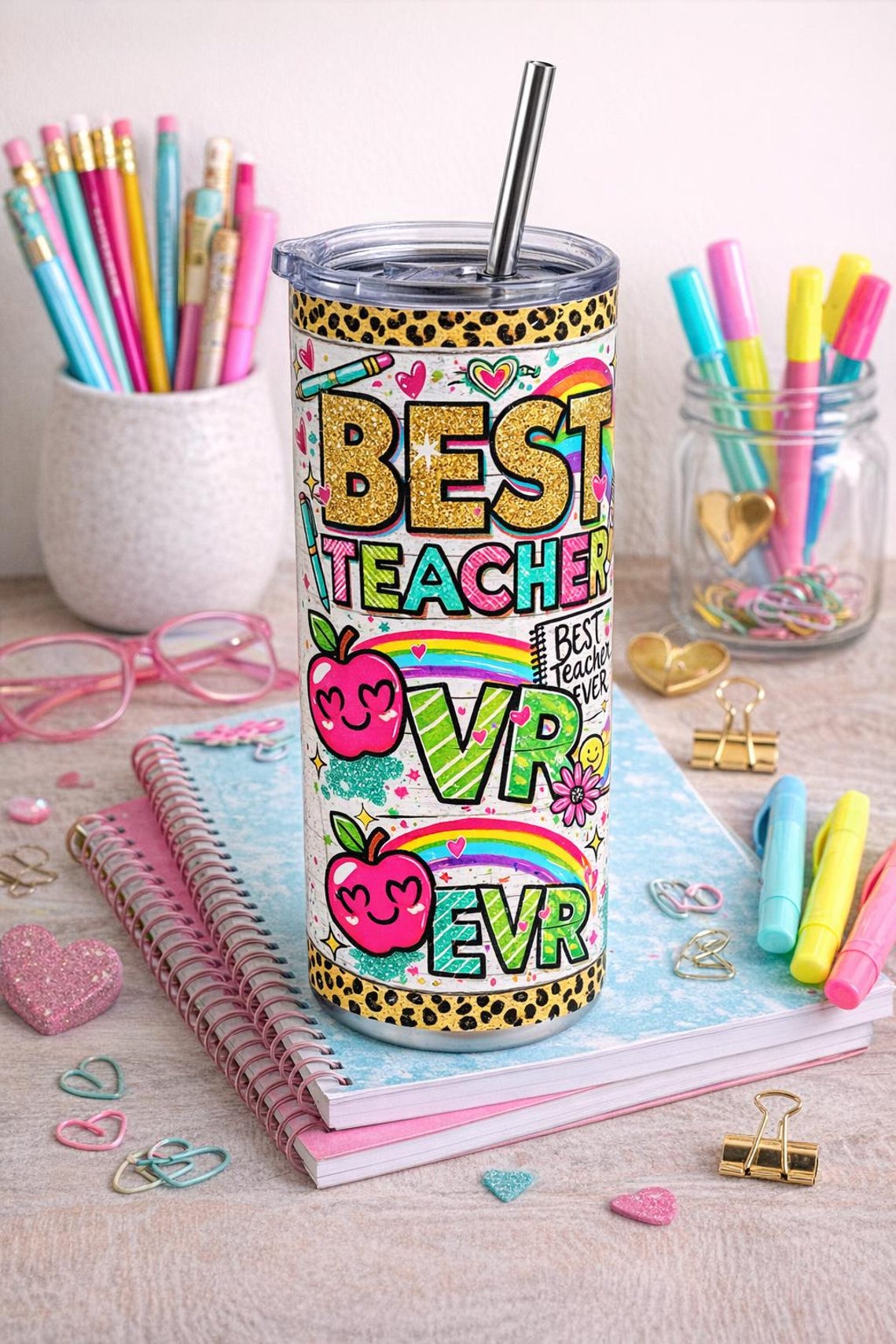 Best Teacher Ever 20oz Skinny Tumbler | Teacher Gift | End of Year ...