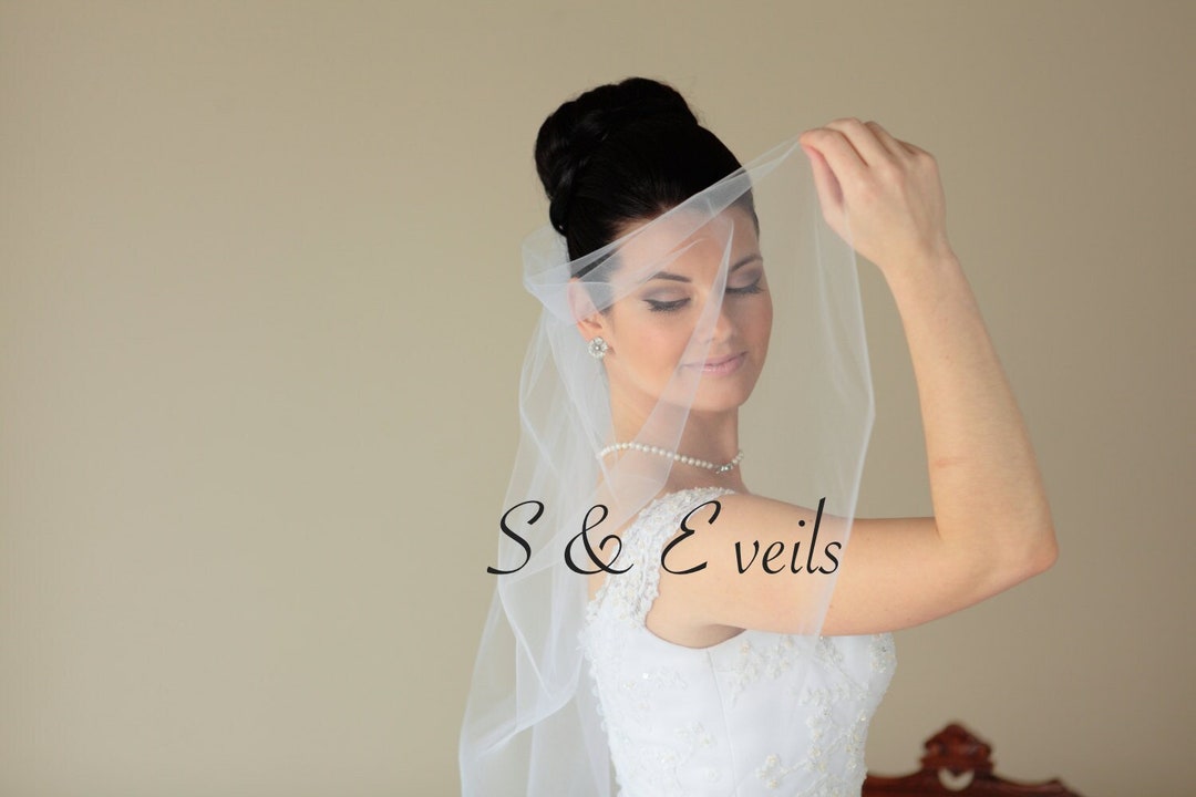 WAIST Length Veil// Blusher Veil, Wedding and Bridal Veils, Ivory, Hot
