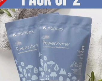 Norwex PowerZyme Laundry Powder Detergent New Formula Pack of 2
