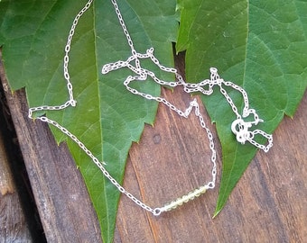 Peridot and sterling silver necklace set, August birthstone, jewelry for women, free shipping, gifts for her