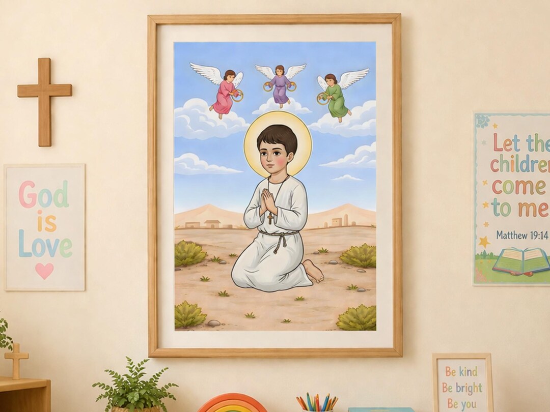 Saint Printable Wall Frame Sunday School Classroom Decor Christian Kids ...