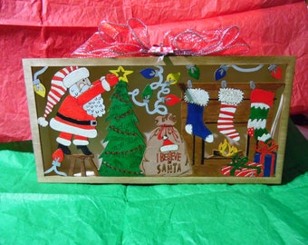 Painted wooden shadow boxes