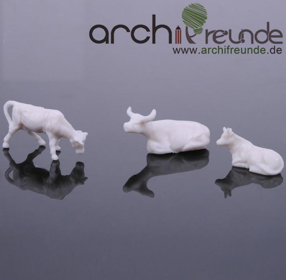 Coaws Model 10x Model Cows White, Unpainted for Model Farm and Model Railway 1:87 ...