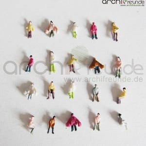 100 ręcznie malowanych figurek modelowych – skala 1:200, zestaw figurek do modeli kolejowych, architektury i modelarstwa