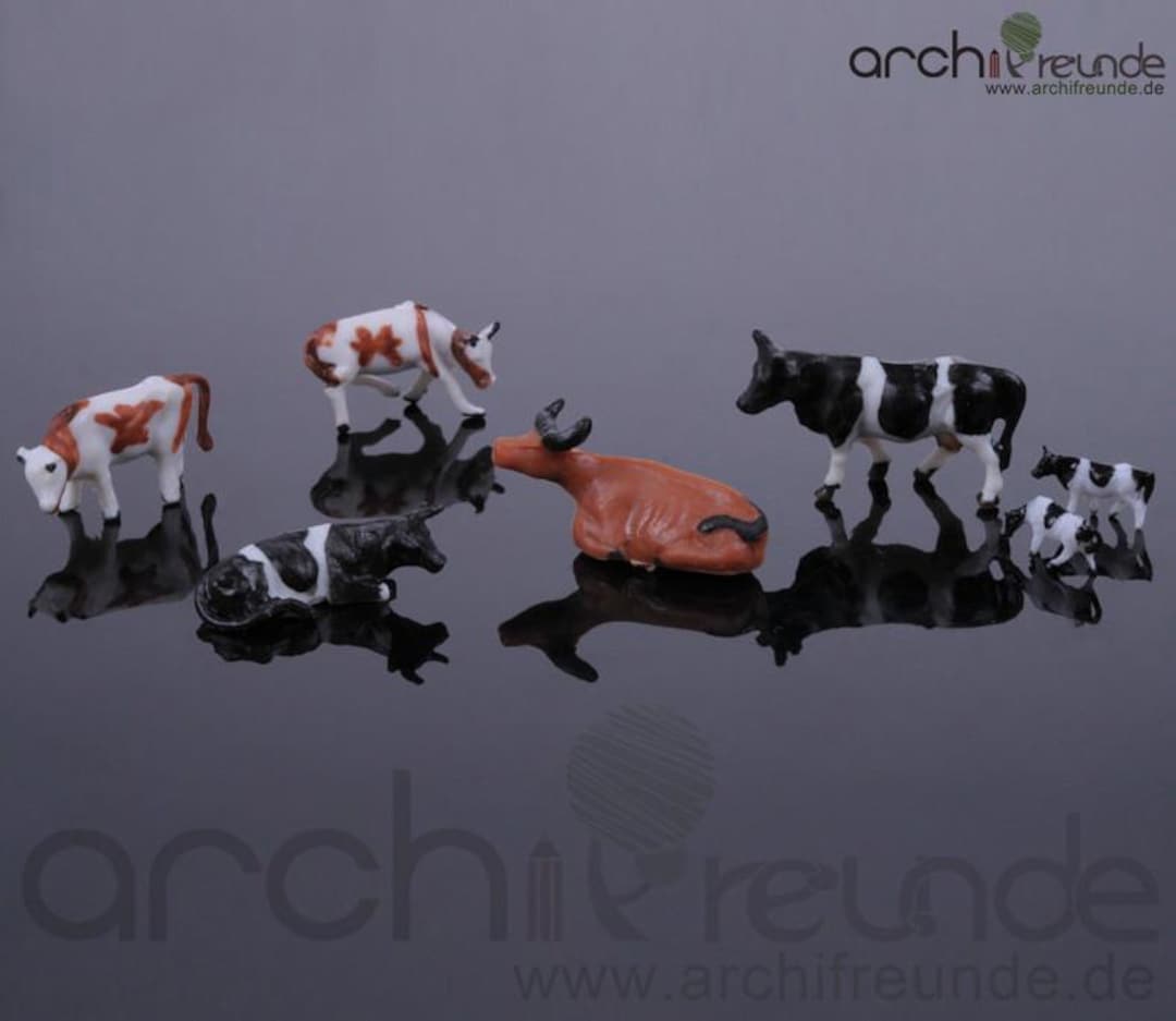 Coaws Model 10x Hand-painted Model Cows for Model Building, Farm and Model Railway ...