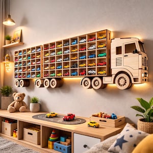 Organizador de estantes para camión DIY, archivo cortado con láser (CDR, multicompartimento)