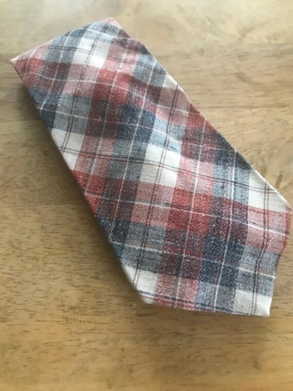 Vintage Wide Tie Mens Red White and Blue Tie Del Soldato | Etsy