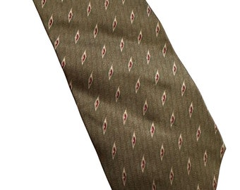 Vintage Bill Blass Olive Green Silk Necktie