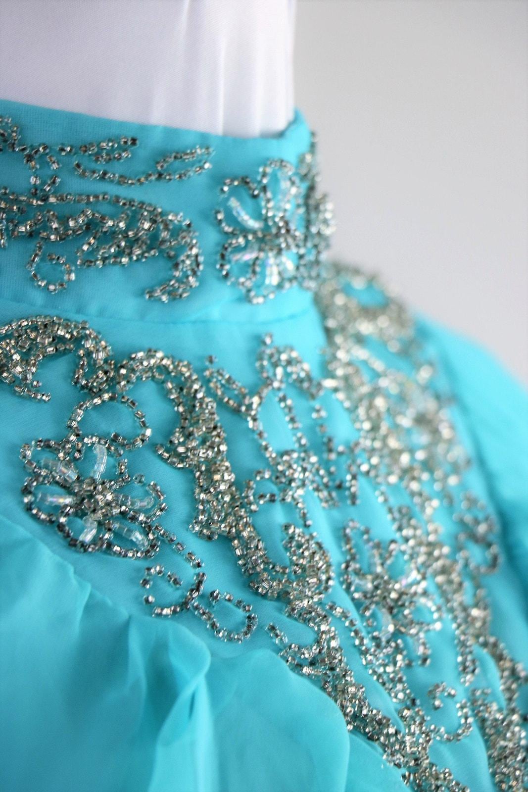 sachin and babi light blue dress 70s chiffon maxi dress