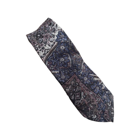 Damon Pastel Paisley Floral Vintage Silk Tie, Ita… - image 1
