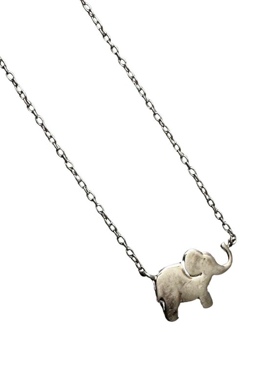 Sterling Silver Elephant Dainty Pendant Necklace