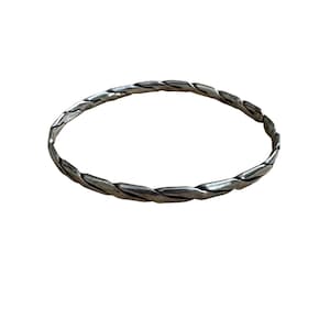 Sterling Silver Twisted Rope Bangle Bracelet